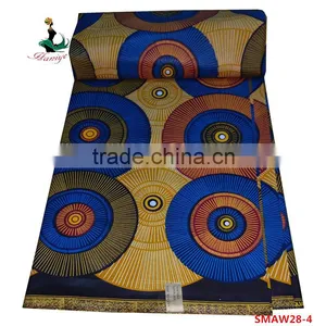 Haniye SMAW-28 African Ankara 6 Yard Wax Printed 100% Cotton Fabric Hot Sale thumbnail-1