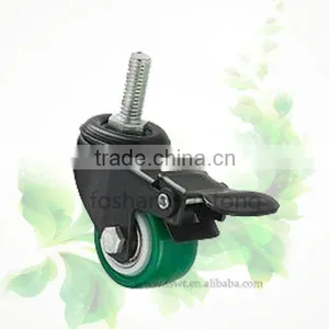 Light Duty Industrial Caster Black Polyurethane Wheel Small Caster thumbnail-3