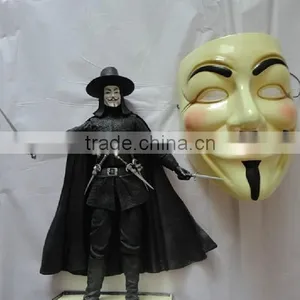 Wholesale PVC Guy Fawkes Mask V for Vendetta Mask /Halloween Masquerade Mask thumbnail-1