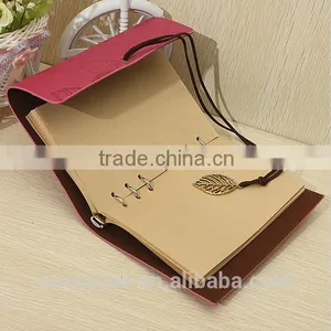 Hot Selling Sketchbook Stationery PU Leather Notebook Leaf Journal Diary thumbnail-5