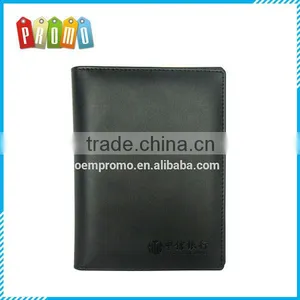 Black Passport Holder in Genuine Leather thumbnail-1