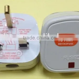 New Products 2016 uk 3 Pin 13a Plug With Switch and LED Light uk Power Plug BS1363 thumbnail-2