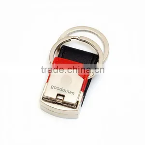 Famous Car Brand Metal and Leather Promotion Keyring thumbnail-4