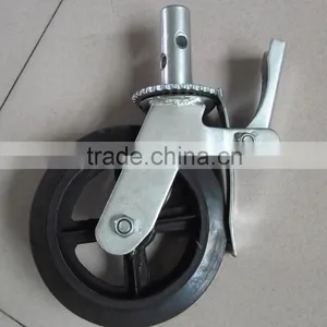 Rubber Wheel Caster Wheel Swivel or Swivel With Lock or Double Locks thumbnail-2