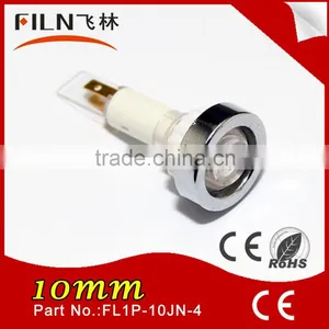 10mm Pure Color Cabinet LED Light Indicator Lamp 110v2w With Connector Terminal thumbnail-4