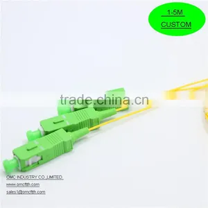 High Quality China-made SC APC Simplex 0.9mm Yellow Cable Fiber Optic Pigtail thumbnail-1