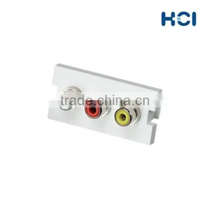 Bezel With Nickel-Plated RCA RGB Style Audio and Video Connector thumbnail-4