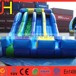 2016 Triple Splash Adult Size Giant Inflatable Water Slide With Pool thumbnail-2