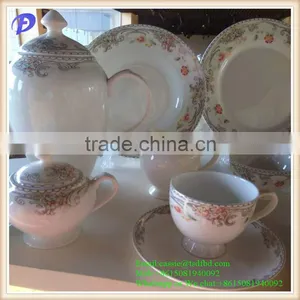 61pcs Bone China Dinnerware With Flower Decal thumbnail-2