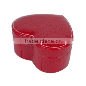 Chinese Factories Wholesale Custom High-grade PU Leather Jewelry Box, Heart-shaped Box thumbnail-4