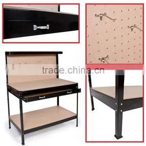 Heavy Duty Black Steel Garage Workbench for Sale thumbnail-6