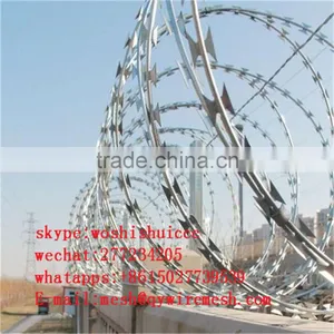 2017 High Quality Galvanized Welded Razor Wire Mesh/Blade Concertina Razor Barbed Wire Export thumbnail-1