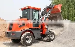 Everun ER10 CE/ Euro3 Certifiziert Agriculture Farm Maschine Mini Wheel Loader Radlader Mit Palletengabel Und 4 in 1 Schaufel thumbnail-1