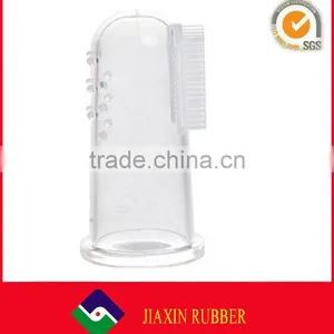 FDA Approved High Quality Silicone Baby Oral Hygiene Toothbrush Transparency Color Oral Cleaning Brush With PVC Box thumbnail-5