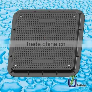 644*644-60 SMC Manhole Cover With Lockable Bolt Set B125 /Square Manhole Cover /composite Manhole Cover thumbnail-1