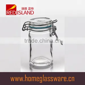 60ml Clear Glass Storage Jar With Clip Top thumbnail-1