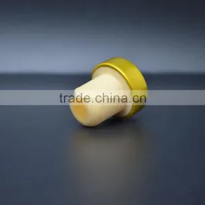 Gold Aluminium Cap With Synthestic Cork for Glass Bottle T-shape Cork thumbnail-2