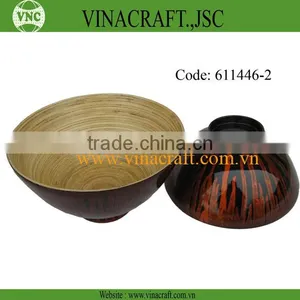 High Quality Vietnam Bamboo Lacquer Bowl thumbnail-1
