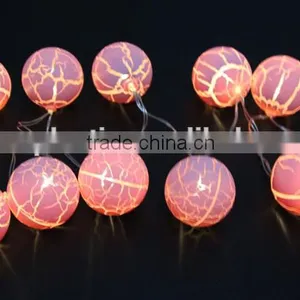 Home Decoration Paint Crack Shape Ball 10 Leds Battery Operated Led String Light thumbnail-2