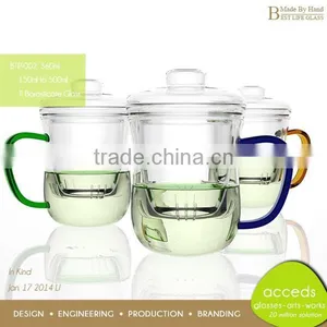 Microwavable Newest Design Modern Pyrex Glass Unique Tea Set thumbnail-2