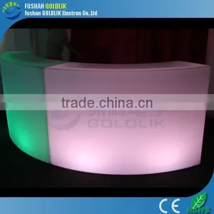 Light up Led Curved Bench PE Material Morden Size GKT-021BC thumbnail-4