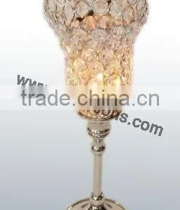 Crystal Candle Holder Stand With Metal , Crystal Tealight Holder Stand thumbnail-2