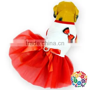 Red New Style Pet Dog Coat Wholesale Supply Dog Tutu Dress Hot Sale Clothes Vogue Pretty Pet Dog Dress thumbnail-3