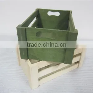 Green Color Plywood Wooden Crate for Milk Friut thumbnail-6