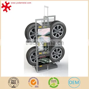 Heavty Duty Car Tyre Parts Display Rack for Retail Store, 4S Store Tire Storage Stand Metal Metal Tire Display thumbnail-4