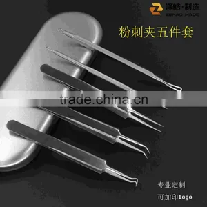 5 Piece Stainless Steel Needle Acne Acne Blackhead Acne Clip Tool Suit Spot Wholesale Tin Acne Needle thumbnail-1