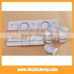 Multi Bathroom Storage Rack Bath Jewelry Holder Wall Suction Commodity Shelf thumbnail-3