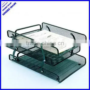 3 Tier Office Metal Mesh Desk Organizer Document Tray thumbnail-1