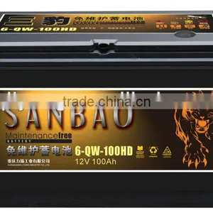 Lead Acid Maintenance Free Car Battery 95D31MF 12V80AH thumbnail-2