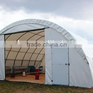 Fabric Building With Side Opening and Walk-in Doors , Commercial Warehouse Storage Shelter, thumbnail-1