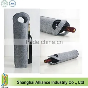 Light Gray Felt Single Bottle Wine Bag (TM-FT017) thumbnail-1