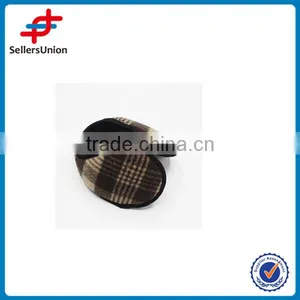 Imitation Rabbit FUR Hair Earmuff Printed With Grid thumbnail-1