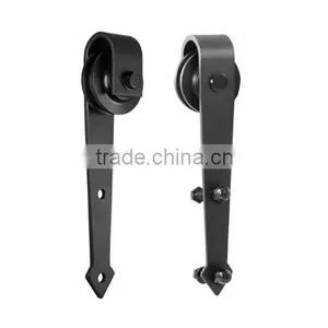 Antique Barn Door Hardware Horseshoe Sliding Door Hangers Track Roller Wheels thumbnail-3