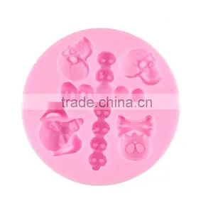 Halloween Skull Fondant Chocolate Mold Silicone Baking Tools DIY Cake Decorating Tools 1688 Agent thumbnail-2