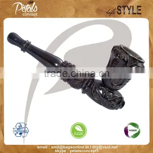 Hot Selling Ebony Wood Smoking Pipe for Sale thumbnail-1