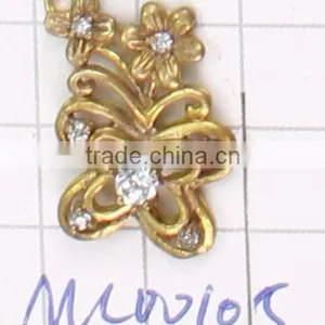 Butterfly Shaped Pendant With Flower MC00105 thumbnail-1