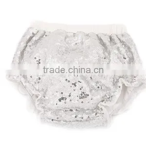 New Design Kids Clothing Both Side Sequin Bloomer Wholesale Baby Outdoor Hot Sequin Diaper Cover thumbnail-2
