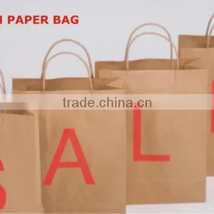 Brown Kraft Paper Bag With Twisted Paper Handles thumbnail-2
