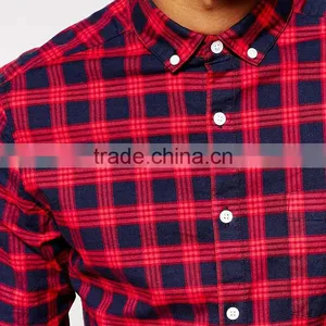 Skinny Check Shirt in Twill Plaids Shirt Manufacturer In China thumbnail-3