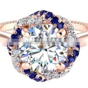Hot-sale Beautiful Shining Rose Gold Silver Jewelry cz Diamond S925 Rings for Party thumbnail-1