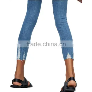 Wholesale Ladies Capri Jeans Ladies Tight Jeans Fashion Woman Apparel thumbnail-5