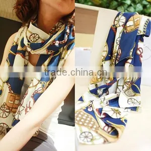 Fashion Women's Wheel Pattern Chiffon Type of Scarf for Women 13420 thumbnail-1