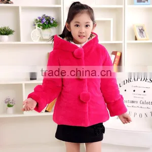 5-11 Years Sweet Beauty Girls Imitation Fur Coat, Comfortable Fashion Autumn and Winter Coat thumbnail-5