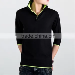 New Fashion Solid Color Mens Polo Shirt, Long Sleeve Turn Down Collar Polo Shirt, Slim Fit Quick Dry Polo Shirt for Men thumbnail-6