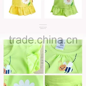 Fashion Baby Girls Floral Boutique Clothing Kids Wear Baby Kids Tshirts thumbnail-6