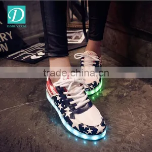 Hot Selling Lace-up Casual Sneakers LED Shoes Women Shoes thumbnail-1